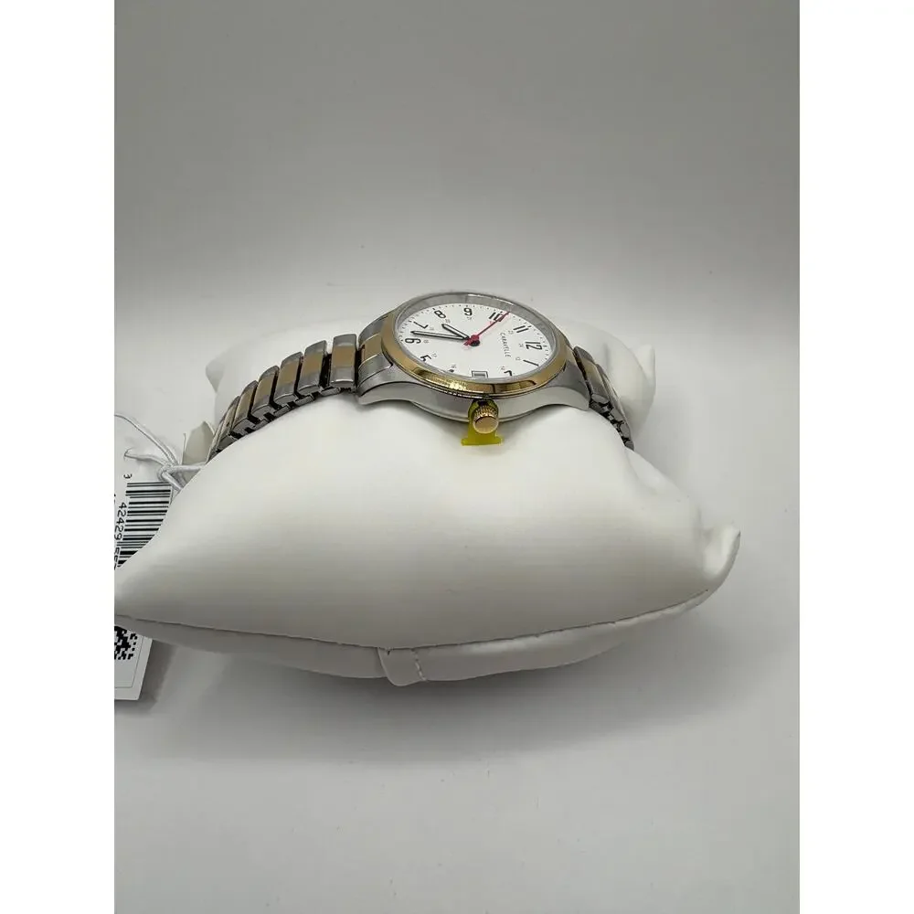 Caravelle designed by Bulova Women's Two-Tone Stainless Steel Bracelet Watch NWT
